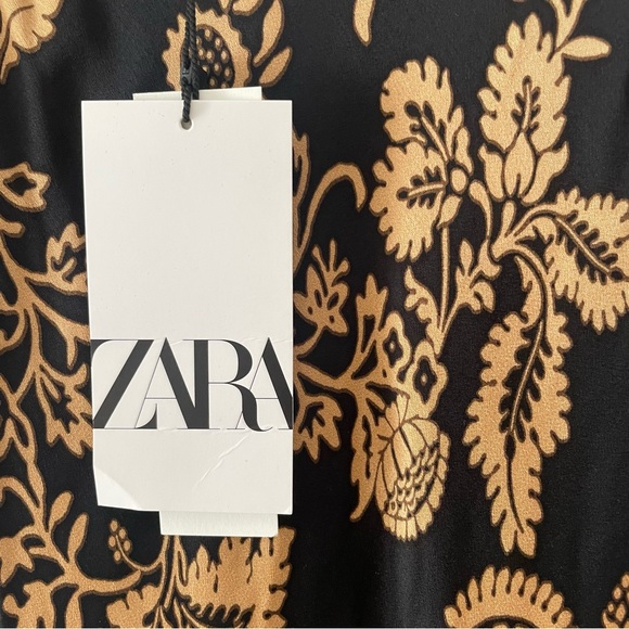 ZARA Maxi patterned dress Size M - Picture 4 of 6